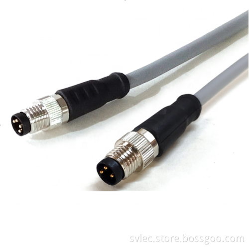 Automotive M8 male straight waterproof circular connector